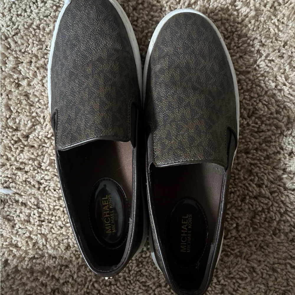 Michael Kors Dark Brown Slip-On Loafers
